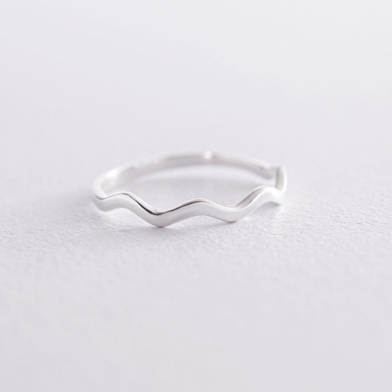 Серебряное кольцо "Волна", 925"