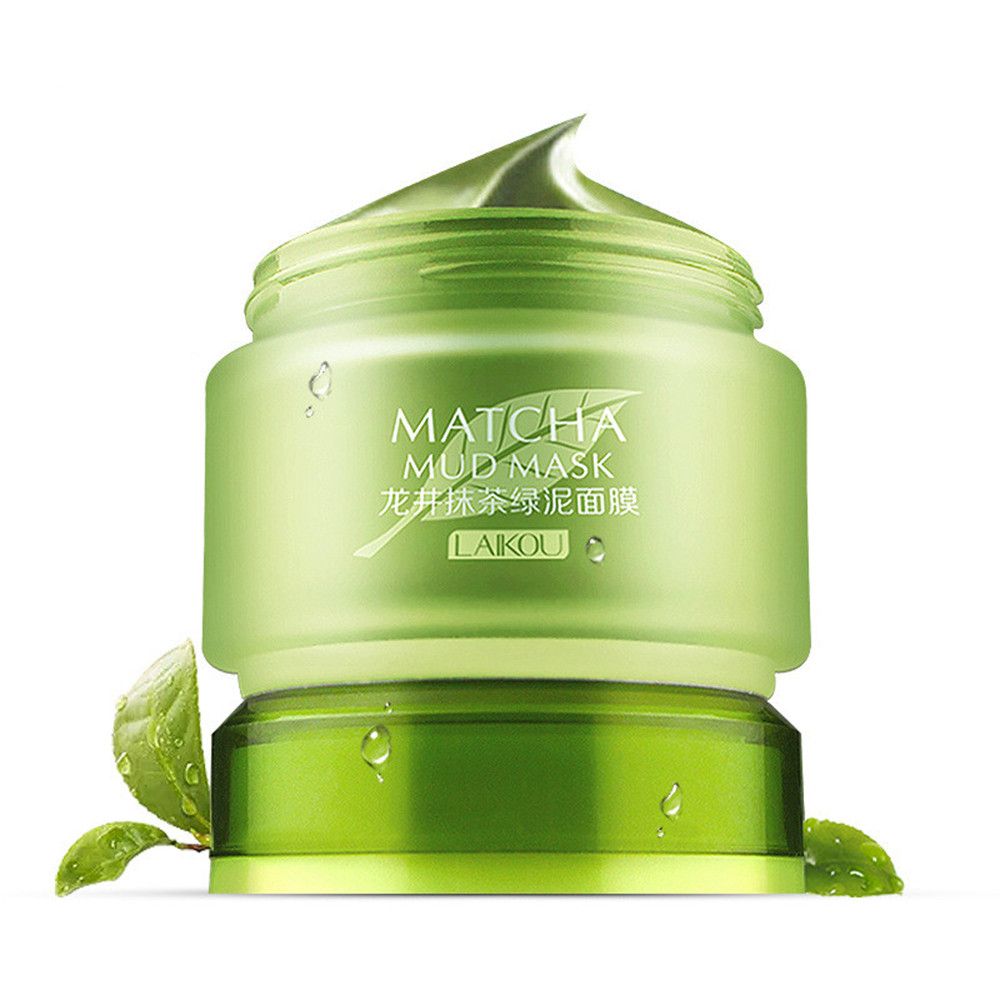 Освежающая, увлажняющая глиняная маска для лица LAIKOU Green Tea Matcha Mud Facial Mask