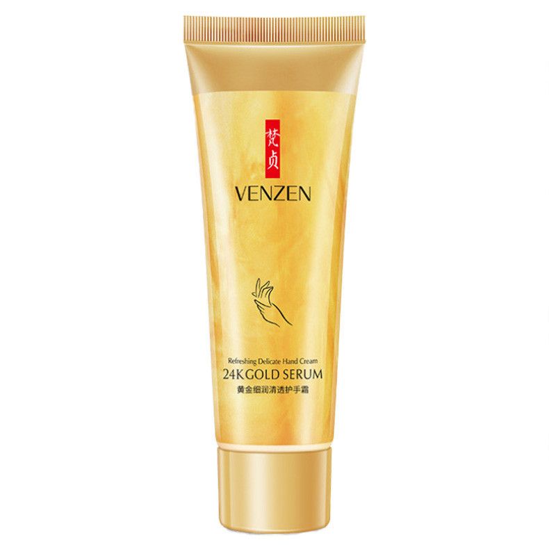 Омолаживающий крем-гель для рук с золотом Venzen 24 Gold Serum Hand Cream (80 г)