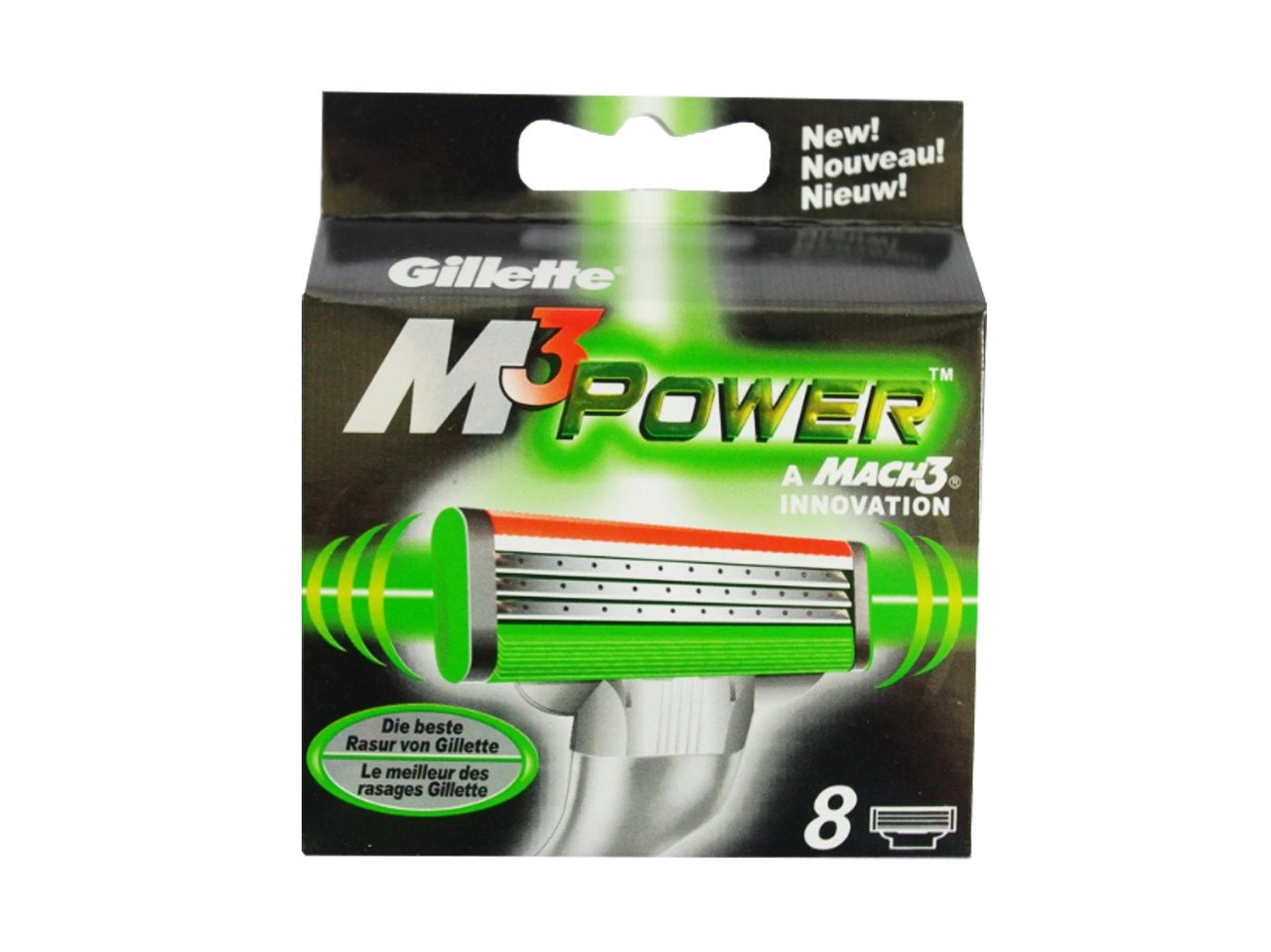 Леза, касети, картриджі Gillette Mach 3 Power (8 шт)